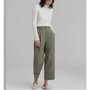 NWT Club Monaco Olive Green Pantalons Cuff Chinos Women's Size 2/XS